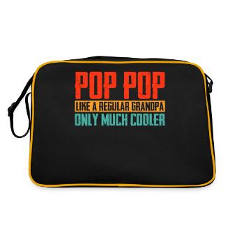 Pop Pop Comme Un Papi Seulement Plus Cool Rétro Drôle - Sac Retro - noir/or - Dos