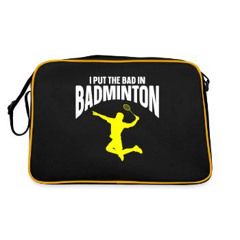 Joueur de badminton - Sac Retro - noir/or - Dos