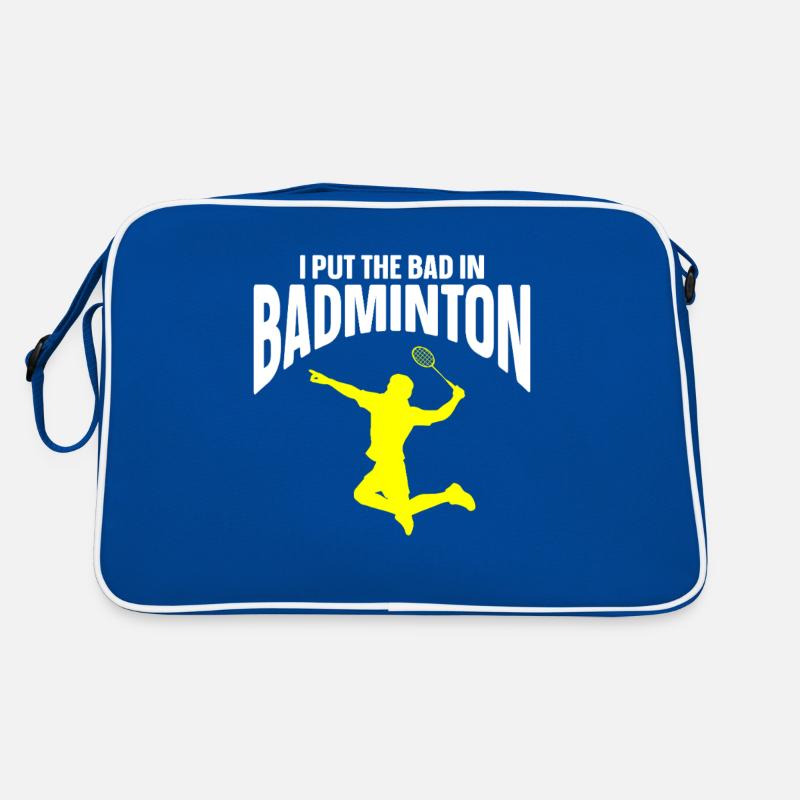 Badminton Player Retro Tasche