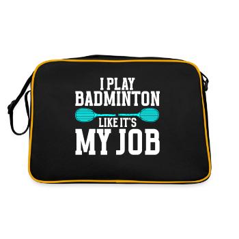 Joueur de badminton - Sac Retro - noir/or - Dos