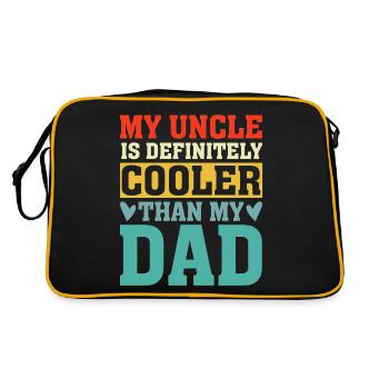 Mon oncle est définitivement plus cool que mon père rétro - Sac Retro - noir/or - Dos