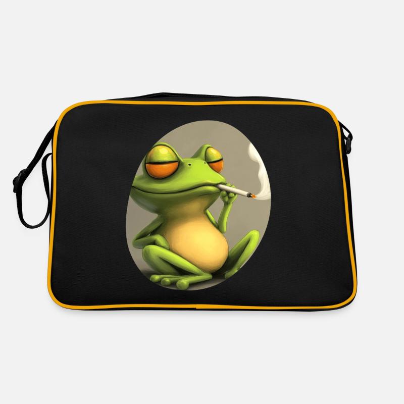 Trippy Frog Meditates: Stoner in Quack Mode Retro Bag