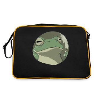 Stoner frog fume : Drôle de croassement de cannabis - Sac Retro - noir/or - Dos