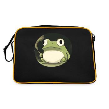 La grenouille méditante fume de l’herbe : le zen et le cannabis - Sac Retro - noir/or - Dos
