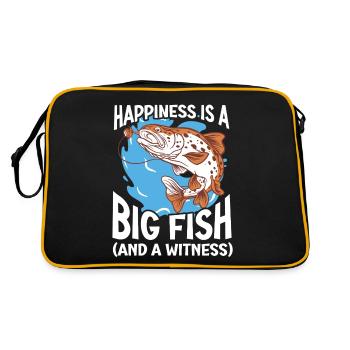 Conception de pêche Fish Lover Fisherman - Sac Retro - noir/or - Dos