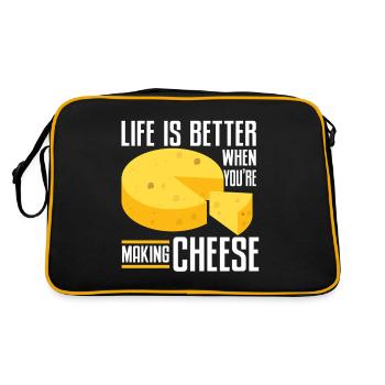 Fromagerie Amateur de fromage - Sac Retro - noir/or - Dos