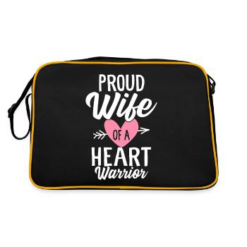 Fière épouse d’une femme de cardiologie guerrière du cœur - Sac Retro - noir/or - Dos