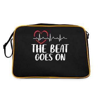 The Beat Goes On Funny CPR Heart Attack - Retro Bag - black/gold - Back