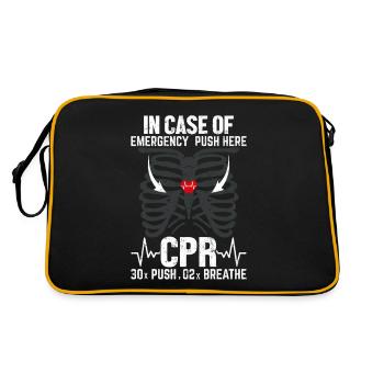 En cas d’urgence drôle RCR médical EMS EMT - Sac Retro - noir/or - Dos