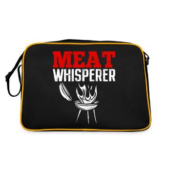 Meat Whisperer Funny Barbecue Pitmaster Smoker - Retro Bag - black/gold - Back