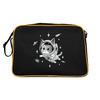 Chat astronaute - Sac Retro - noir/or - Dos