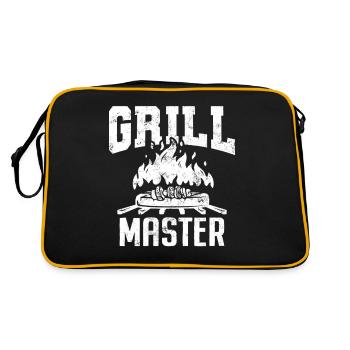 Grill Master Funny BBQ Grilling Pitmaster - Retro Bag - black/gold - Back