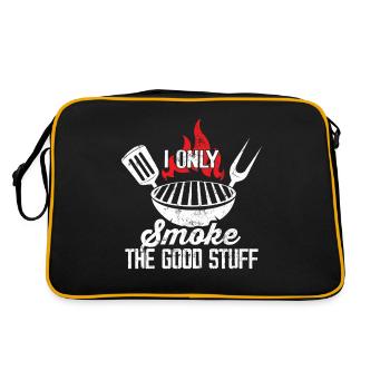 I Only Smoke The Good Stuff Funny BBQ Grilling - Retro Bag - black/gold - Back