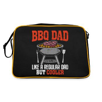 BBQ Dad Pitmaster Meat Smoking Funny Dad Barbecue - Retro Bag - black/gold - Back