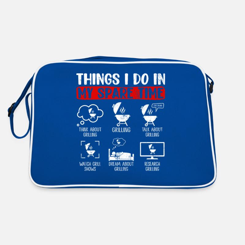 Things I Do In My Spare Time Funny Grilling Retro Bag