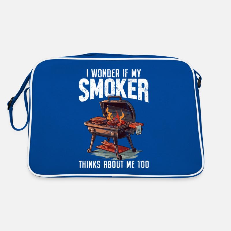 I Wonder If My Smoker Thinks About Me Too Funny Retro Bag