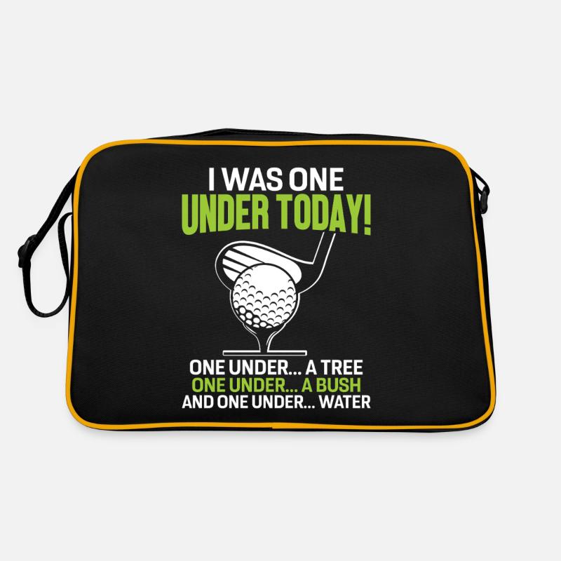 I Was One Under Today Golf Double Bogey Funny Retro Bag