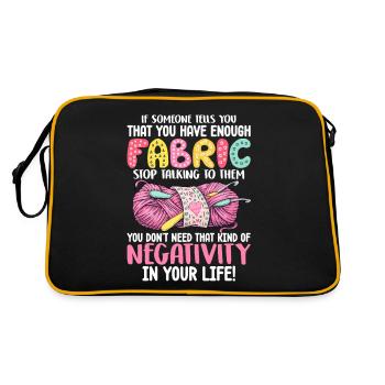 Funny Quilting Sew Fabric Needle Hand Stitching - Retro Bag - black/gold - Back