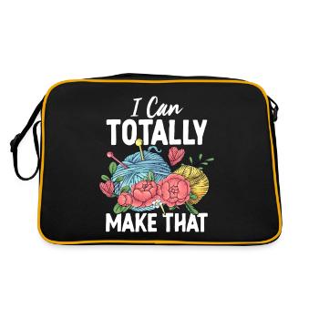 I Can Totally Make That Funny Sewing Fabrics - Retro Bag - black/gold - Back