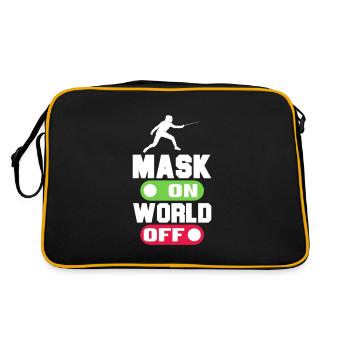 Fencing Sword Sabre Epee Fencing Gift - Retro Bag - black/gold - Back