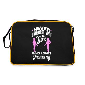 Fencing Sword Sabre Epee Fencing Gift - Retro Bag - black/gold - Back
