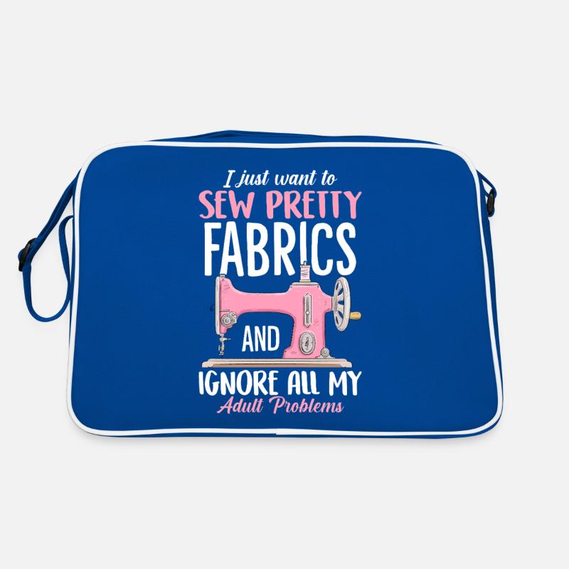 Funny Sewing Needle Crochet Hobbyist Yarn Retro Bag