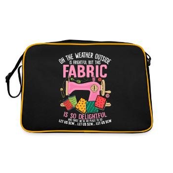 Oh the Weather Outside is Frightful Sew Fabric - Retro Bag - black/gold - Back