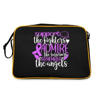 Support The Fighters Admire The Survivors - Retro Bag - black/gold - Back