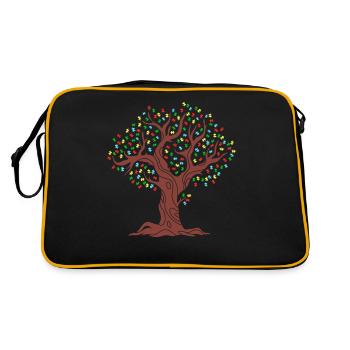 Autism Tree - Retro Bag - black/gold - Back