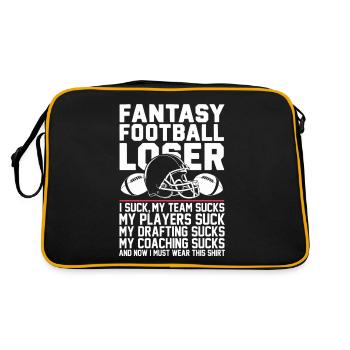 Funny Fantasy Football Loser - Je suis nul en fantasy - Sac Retro - noir/or - Dos