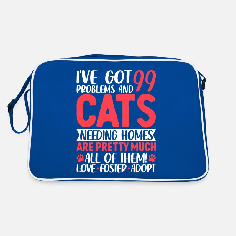 I Got 99 Problems And Cats Funny Cats Rescue Retro Bag