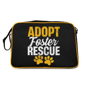 Adopt Foster Rescue Shelter Foster Funny Animal - Retro Bag - black/gold - Back