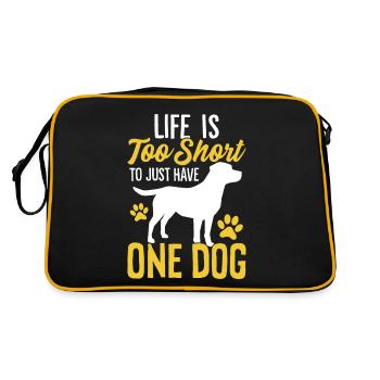 La vie est trop courte pour n’avoir qu’un seul chien sauvé - Sac Retro - noir/or - Dos