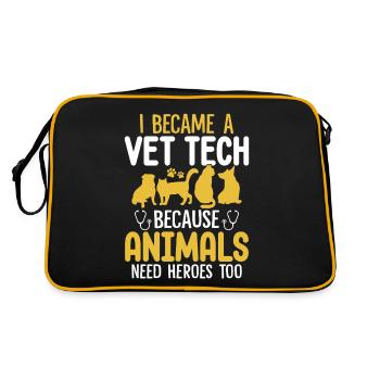 Les animaux ont besoin de héros trop drôles Vet Tech Animal - Sac Retro - noir/or - Dos