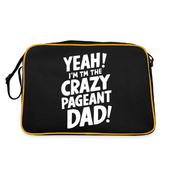 Ja, ich bin der verrückte Festzug Vater Wertschätzung - Retro Tasche - Schwarz/Gold - Hinten
