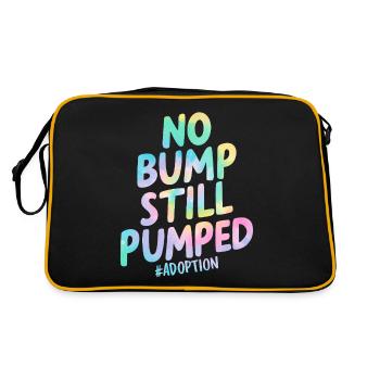 Keine Beule Immer noch Welpe Lustige Adoption Tie Dye - Retro Tasche - Schwarz/Gold - Hinten