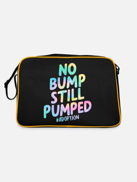 Keine Beule Immer noch Welpe Lustige Adoption Tie Dye - Retro Tasche - Schwarz/Gold - Hinten