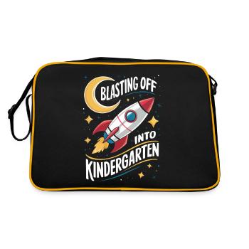 Blasting Off Into Kindergarten Back to School - Retro Bag - black/gold - Back