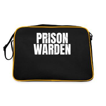 Prison Warden Law Enforcement Funny Prison Jail - Retro Bag - black/gold - Back