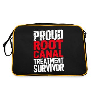 Drôle de survivant du canal radiculaire Endodontiste dentaire - Sac Retro - noir/or - Dos