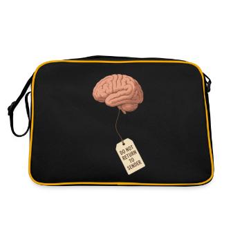 Do Not Return to Sender – Brain Seeks Owner - Retro Bag - black/gold - Back