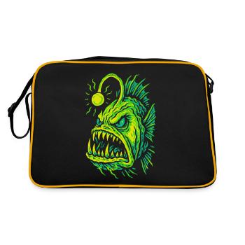 Glowing Deep Sea Frogfish Fury Style - Retro Bag - black/gold - Back