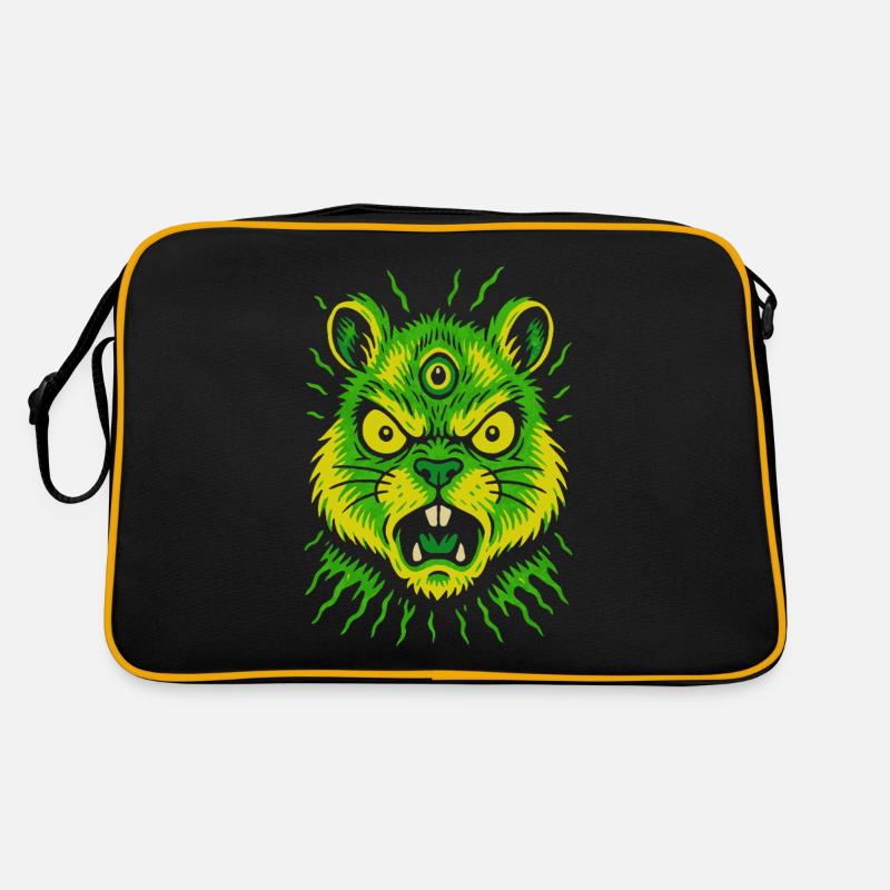 Psycho Rodent with Third Eye Neon Retro Bag