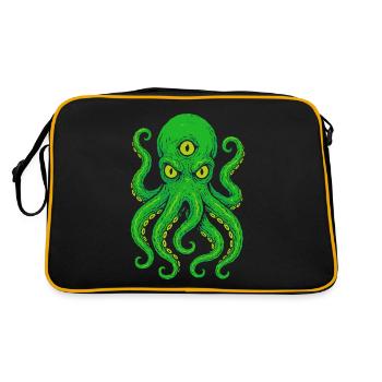 Tentacle Octopus with Third Eye Neon - Retro Bag - black/gold - Back