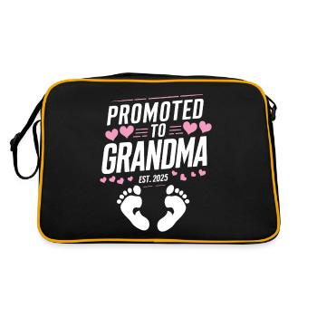 Promu à l’annonce de bébé Grandma Est 2025 - Sac Retro - noir/or - Dos
