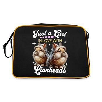 Lion Head Rabbit Girl Lionhead Rabbit - Retro Bag - black/gold - Back