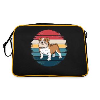 Rétro bouledogue français vintage amoureux des chiens cadeaux - Sac Retro - noir/or - Dos