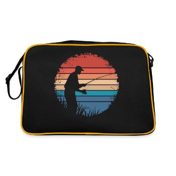 Retro Vintage Fishing Outdoors Fishing Lover Gifts - Retro Bag - black/gold - Back