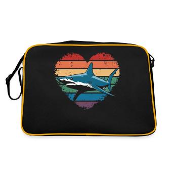 Rétro Vintage Hammerhead Shark Ocean Divers Cadeaux - Sac Retro - noir/or - Dos