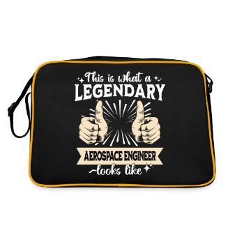 Legendary aeronautical engineer - Retro Bag - black/gold - Back